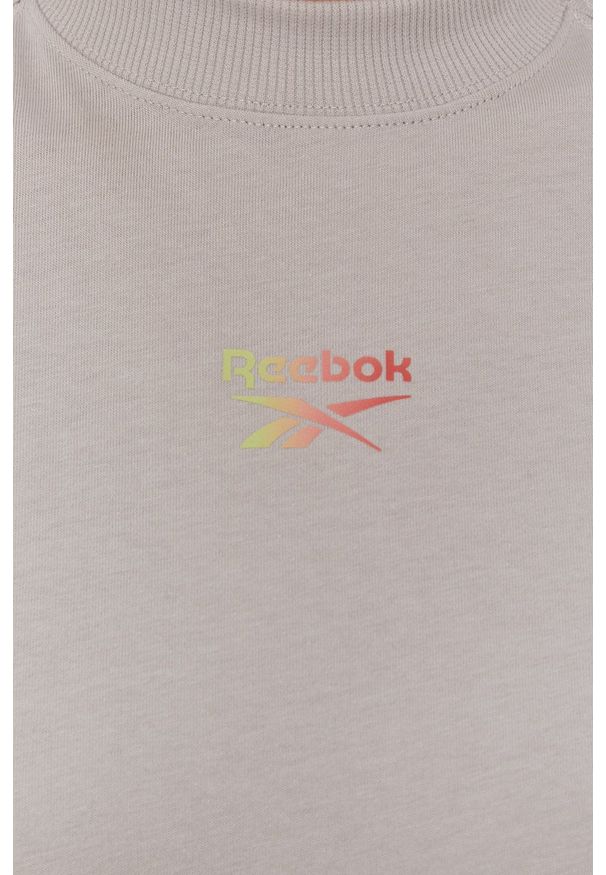 Reebok Classic - Sukienka. Kolor: szary. Materiał: dzianina. Długość rękawa: krótki rękaw. Wzór: gładki