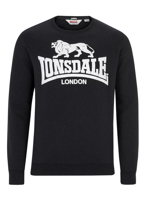 Bluza z okrągłym dekoltem Lonsdale Go Sport. Kolor: czarny