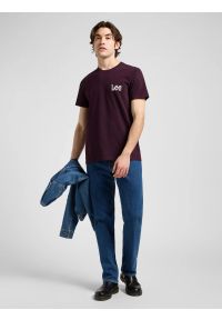 Lee - MESKA KOSZULKA LEE MEDIUM WOBBLY LEE TEE DEEP WINE 112370506 #4