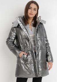 Born2be - Srebrna Kurtka Pronassa. Kolor: srebrny. Materiał: tkanina #1