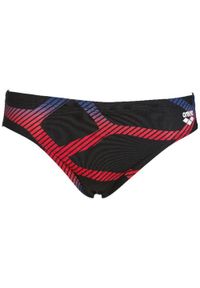 Kąpielówki slipy męskie na basen Arena Spider Brief. Kolor: czerwony, czarny, wielokolorowy