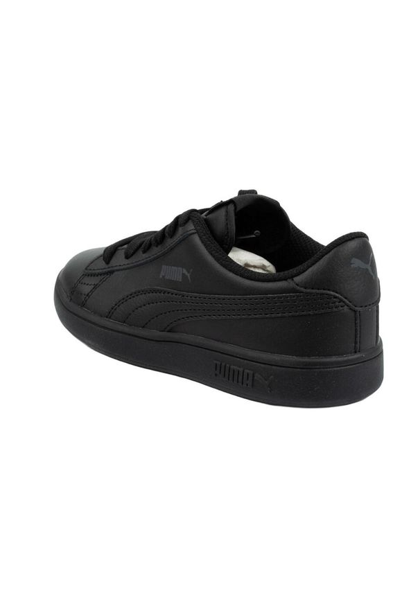 Puma - Dziecięce/niemowlęce Buty Sportowe Smash V2 Ze Skóry Ekologicznej. Kolor: czarny. Materiał: skóra ekologiczna. Sport: turystyka piesza