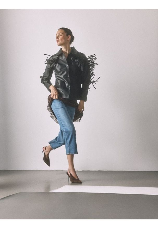 Reserved - Jeansy baggy - niebieski. Kolor: niebieski