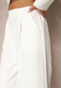 Renee - Białe Szerokie Spodnie w Eleganckim Stylu Hanessame. Kolor: biały. Styl: elegancki #2
