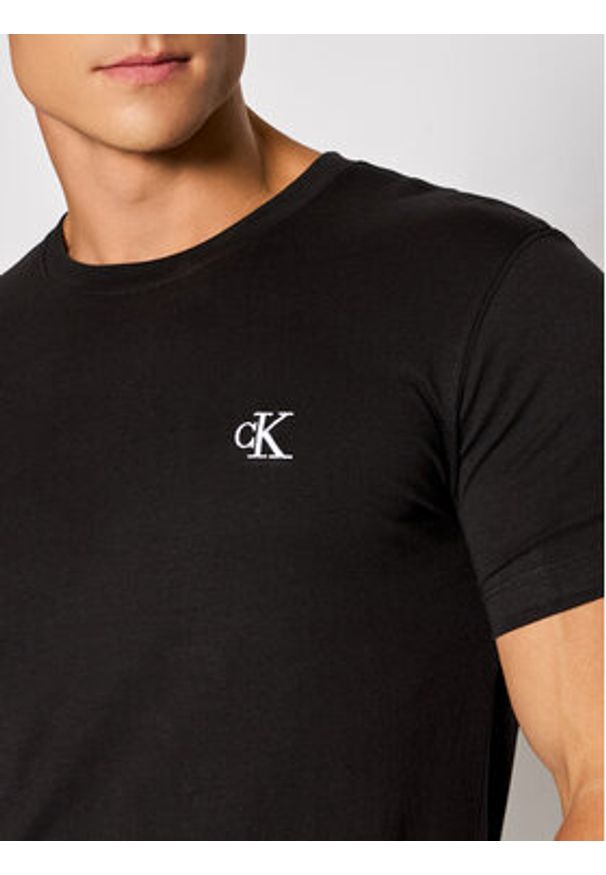 Calvin Klein Jeans T-Shirt Tee Shirt Essential J30J314544 Czarny Slim Fit. Kolor: czarny. Materiał: bawełna
