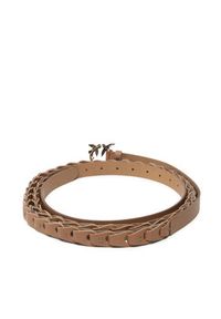 Pinko Pasek Damski Love Duble Belt H2 20221 PLT01 1H2114.Y7SP Brązowy. Kolor: brązowy. Materiał: skóra #3