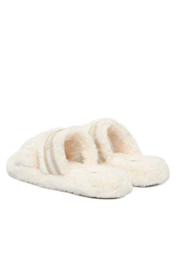 TOMMY HILFIGER - Tommy Hilfiger Kapcie Hilfiger Fur Slipper FW0FW08854 Biały. Kolor: biały. Materiał: materiał