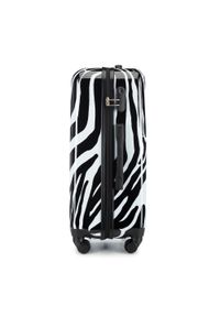 Wittchen - Średnia walizka z ABS-u z nadrukiem biało-czarna. Kolor: biały, wielokolorowy, czarny. Materiał: guma. Wzór: nadruk. Styl: wakacyjny #2