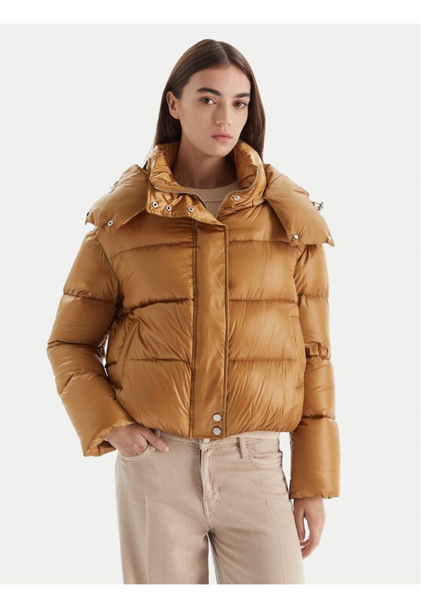Patrizia Pepe Kurtka puchowa 2O0050/A9M0-B847 Beżowy Regular Fit. Kolor: beżowy. Materiał: syntetyk