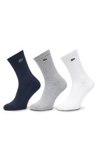 Lacoste Zestaw 3 par wysokich skarpet unisex RA4182 Kolorowy. Materiał: materiał, bawełna. Wzór: kolorowy