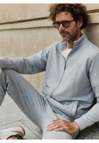 Pako Lorente - PAKO LORENTE - Szare spodnie dresowe. Okazja: na co dzień. Kolor: szary, niebieski. Materiał: dresówka. Wzór: gładki. Styl: casual #7