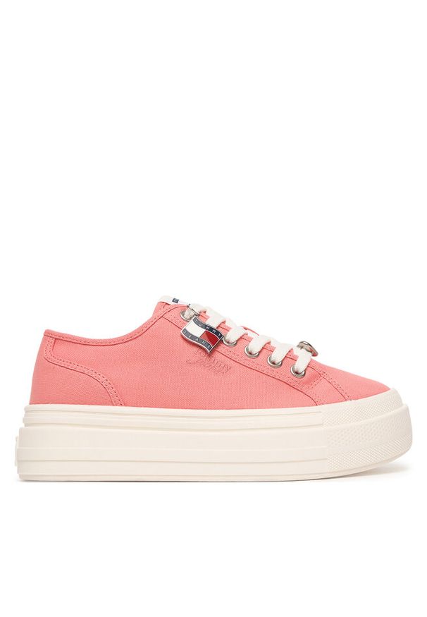 Sneakersy Tommy Jeans. Kolor: różowy