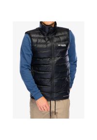 columbia - Kamizelka puchowa męska Columbia Arctic Crest Down Vest. Kolor: czarny. Materiał: puch