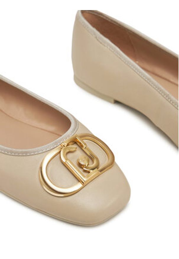 Liu Jo Baleriny Dafne 04 SA5033 PX460 Beżowy. Kolor: beżowy. Materiał: skóra