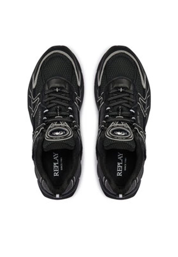 Replay - REPLAY Sneakersy GMSD5 .000.C0003T Czarny. Kolor: czarny. Materiał: skóra