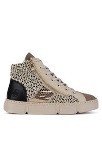 Rieker Trzewiki N5931-62 Beżowy. Kolor: beżowy. Materiał: materiał #1