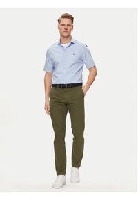 TOMMY HILFIGER - Tommy Hilfiger Chinosy Bleecker MW0MW26619 Zielony Slim Fit. Kolor: zielony. Materiał: bawełna