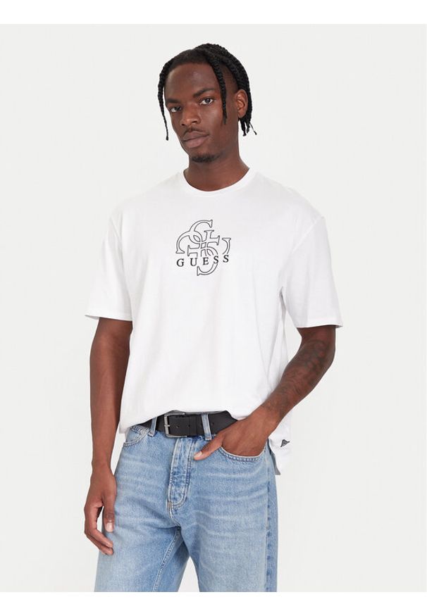 Guess T-Shirt M5BI76 I3Z14 Biały Relaxed Fit. Kolor: biały. Materiał: bawełna