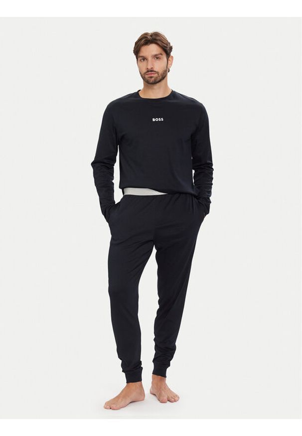 BOSS Piżama Xmas 50550547 Granatowy Regular Fit. Kolor: niebieski. Materiał: bawełna