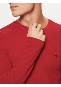 TOMMY HILFIGER - Tommy Hilfiger Longsleeve Stretch Tee MW0MW10804 Czerwony Slim Fit. Kolor: czerwony. Materiał: bawełna. Długość rękawa: długi rękaw