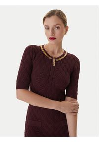 Elisabetta Franchi Sukienka koktajlowa AM-20B-56E2-V480 Bordowy Regular Fit. Kolor: czerwony. Materiał: syntetyk. Styl: wizytowy #5