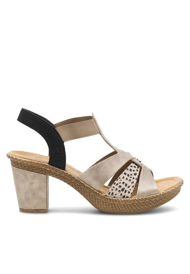 Sandały Rieker. Kolor: beżowy