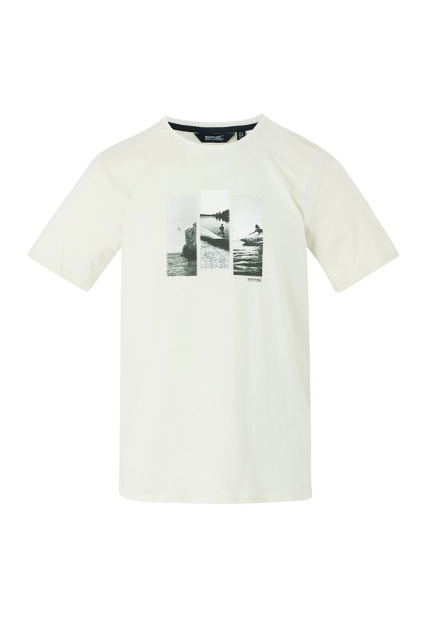 Regatta - T-shirt Męski Z Fotografią Cline IX. Kolor: biały