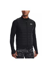 Under Armour - Kamizelka męski Run Insulate Vest - czarny. Kolor: czarny. Sport: bieganie