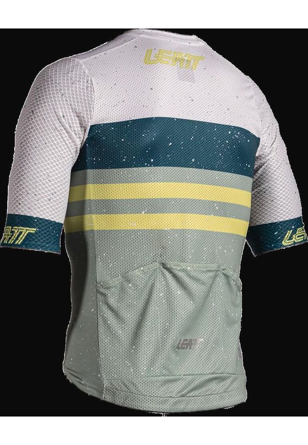 LEATT - Koszulka rowerowa męska Leatt Jersey MTB Endurance 6.0. Kolor: zielony, wielokolorowy, niebieski. Materiał: jersey