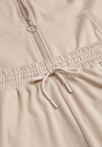 Born2be - Beżowy Komplet Dresowy Zasuwana Bluza z Kapturem i Spodnie Typu Jogger Nedisare. Kolor: beżowy. Materiał: dresówka #7