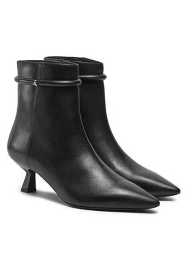 Patrizia Pepe Botki 2Y0024/L078-K103 Czarny. Kolor: czarny. Materiał: skóra