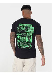 Brave Soul T-Shirt MTS-149FRANCHISE Czarny Straight Fit. Kolor: czarny. Materiał: bawełna #3