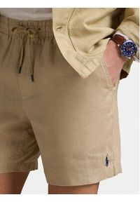 Polo Ralph Lauren Szorty materiałowe 710958586002 Beżowy Classic Fit. Kolor: beżowy. Materiał: len #5