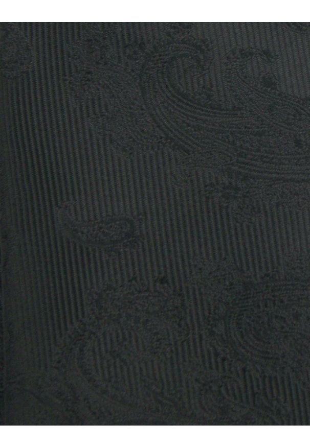 Krawat Męski - Angelo di Monti - Czarny z Fakturą Materiału. Kolor: czarny. Materiał: materiał. Styl: elegancki, wizytowy