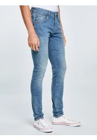 Big-Star - Jeansy męskie niebieskie Deric High Waist 390. Okazja: na co dzień. Stan: podwyższony. Kolor: niebieski. Styl: casual