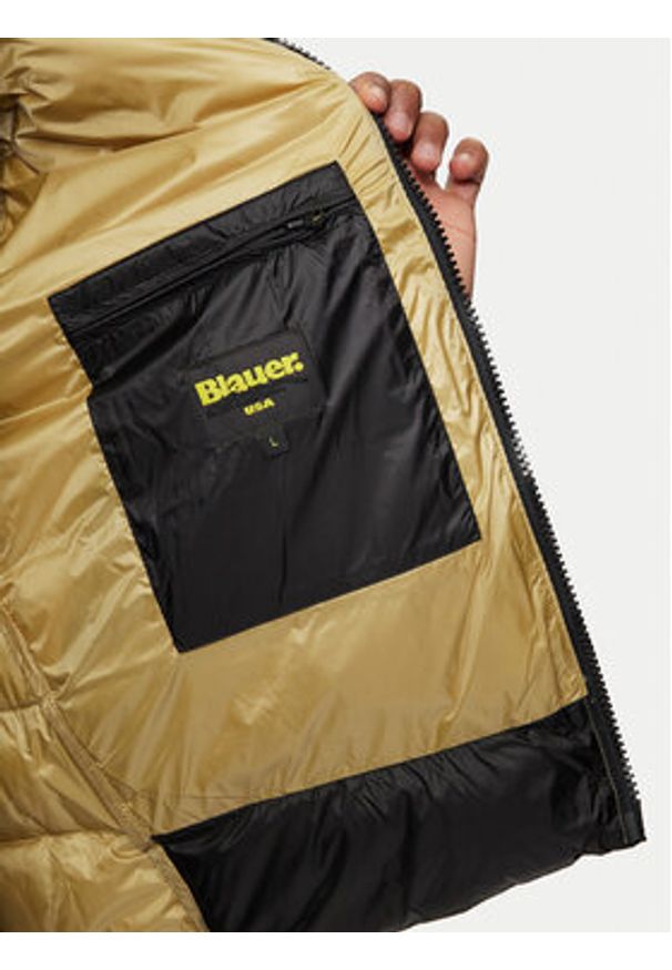 Blauer Kurtka puchowa 24WBLUC03024 Czarny Regular Fit. Kolor: czarny. Materiał: syntetyk