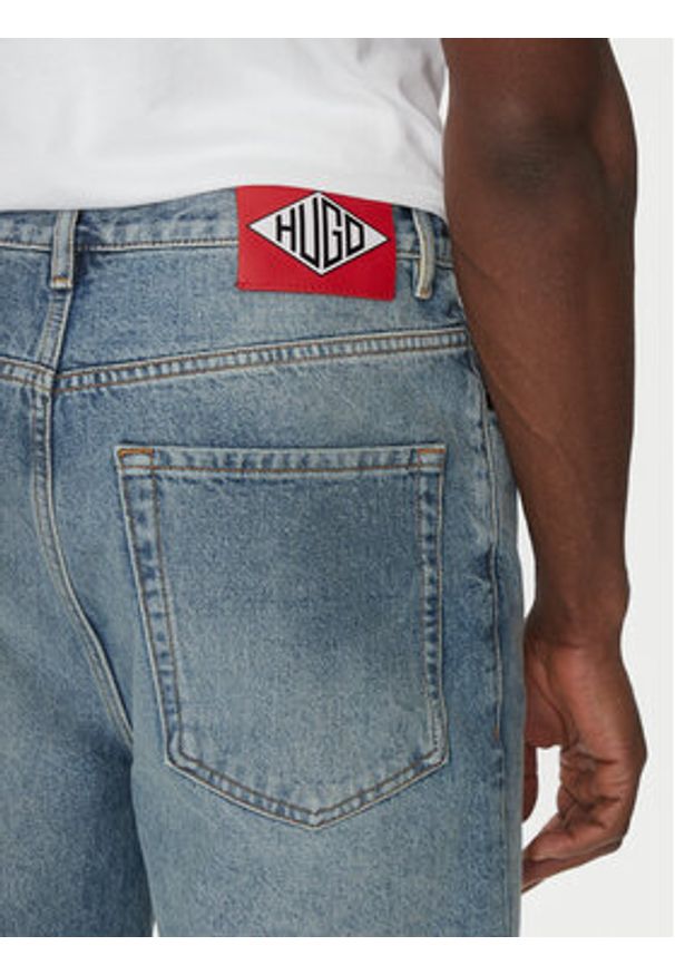 Hugo - HUGO Szorty jeansowe 50537709 Niebieski Regular Fit. Kolor: niebieski. Materiał: bawełna