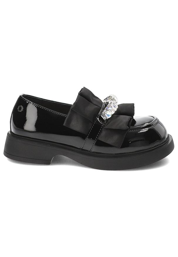 Czarne Półbuty Tuffoni Eleganckie Buty Damskie Premium. Okazja: na co dzień. Kolor: czarny. Materiał: lakier, skóra. Styl: elegancki