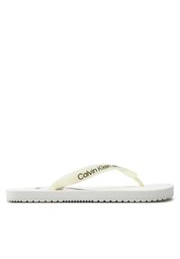 Calvin Klein Jeans Japonki Beach Sandal Monologo Tpu YW0YW01246 Biały. Kolor: biały