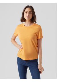 Vero Moda T-Shirt Paula 10243889 Pomarańczowy Regular Fit. Kolor: pomarańczowy. Materiał: bawełna