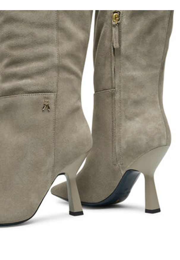 Patrizia Pepe Kozaki 8Y0090/L033-S690 Szary. Kolor: szary. Materiał: skóra, zamsz