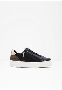bonprix - Sneakersy Tamaris. Kolor: czarny. Wzór: aplikacja #1