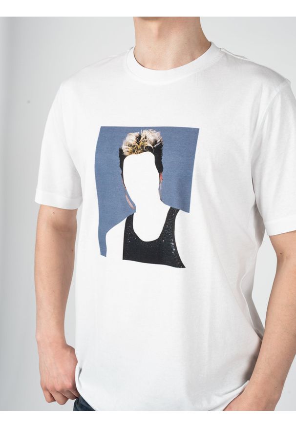 Diesel T-shirt "T-Just" | A03803-0BEAF | Mężczyzna | Biały. Okazja: na co dzień. Kolor: biały. Materiał: bawełna. Wzór: nadruk. Styl: klasyczny, casual