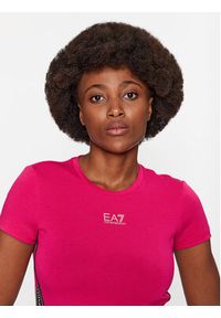 EA7 Emporio Armani T-Shirt 6RTT25 TJKUZ 1419 Różowy Regular Fit. Kolor: różowy. Materiał: syntetyk, wiskoza #3