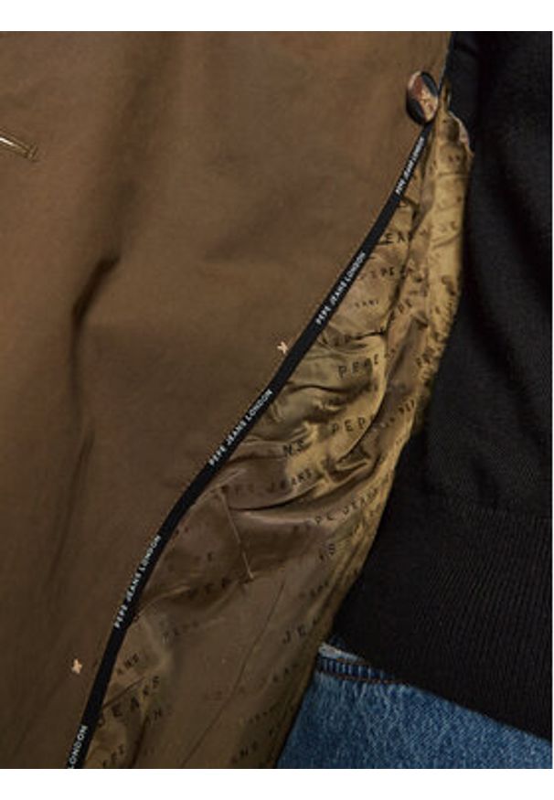 Pepe Jeans Trencz Bianca PL402446 Zielony Regular Fit. Kolor: zielony. Materiał: syntetyk, bawełna