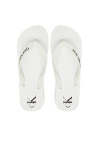 Calvin Klein Jeans Japonki Beach Sandal Transparent Tpu YM0YM01267 Biały. Kolor: biały