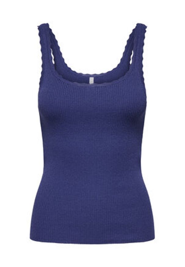 only - ONLY Top Gemma 15314659 Niebieski Regular Fit. Kolor: niebieski. Materiał: wiskoza