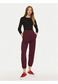 ViCOLO Spodnie dresowe TS0553 Bordowy Regular Fit. Kolor: czerwony. Materiał: bawełna, syntetyk #3