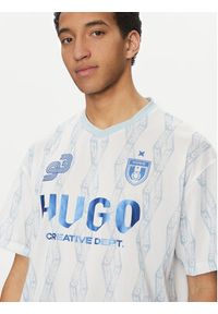 Hugo - HUGO T-Shirt Notbal 50536080 Biały Oversize. Kolor: biały. Materiał: syntetyk #3