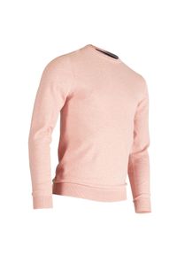 INESIS - Sweter do golfa męski. Typ kołnierza: golf. Kolor: różowy. Materiał: materiał, bawełna. Sport: golf #1